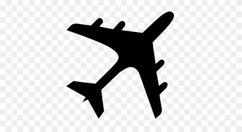 400x400 Airplane Silhouette - Plane Icon PNG