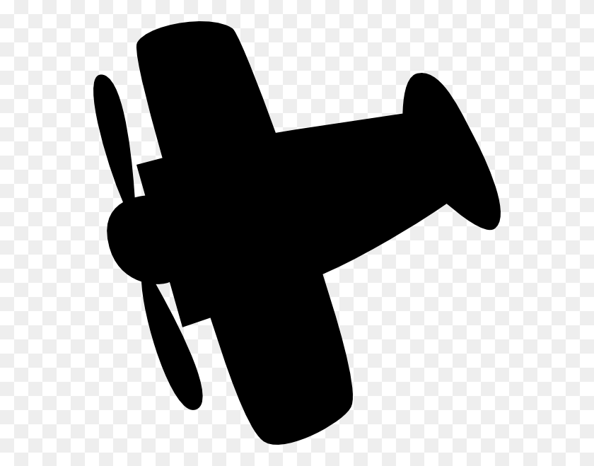 576x599 Airplane Silhouette Clip Art - Airplane Clipart Outline