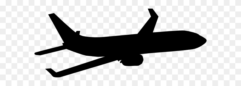 600x240 Airplane Silhouette Clip Art Look At Airplane Silhouette Clip - Airplane With Banner Clipart