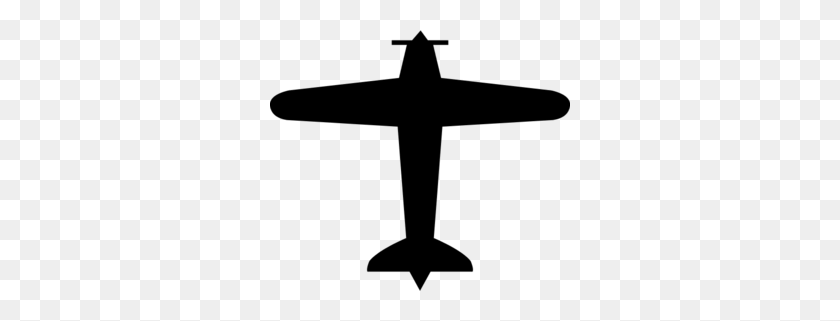 300x261 Airplane Silhouette Clipart - Propeller Plane Clipart