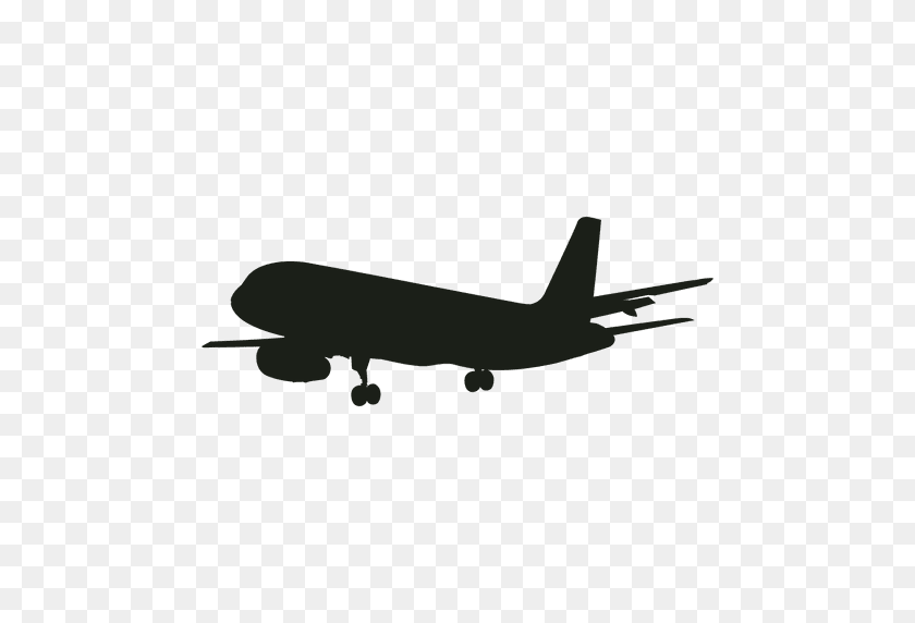 512x512 Airplane Silhouette Front View - Airplane PNG