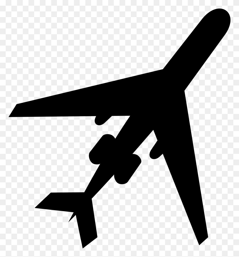 2222x2400 Airplane Silhouette Icons Png - Airplane Icon PNG