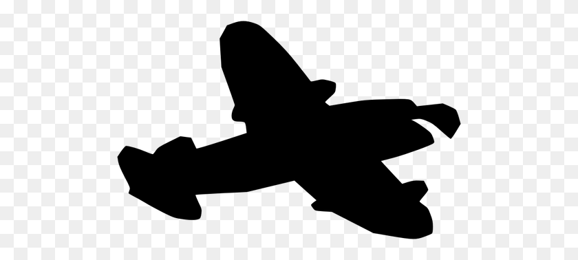 500x318 Airplane Silhouette Image - Airplane Silhouette Clip Art