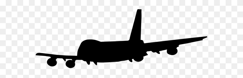 600x211 Airplane Silhouette Png Clip Art - Airplane Clipart PNG