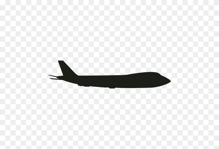 512x512 Airplane Silhouette Side View - Airplane Silhouette PNG