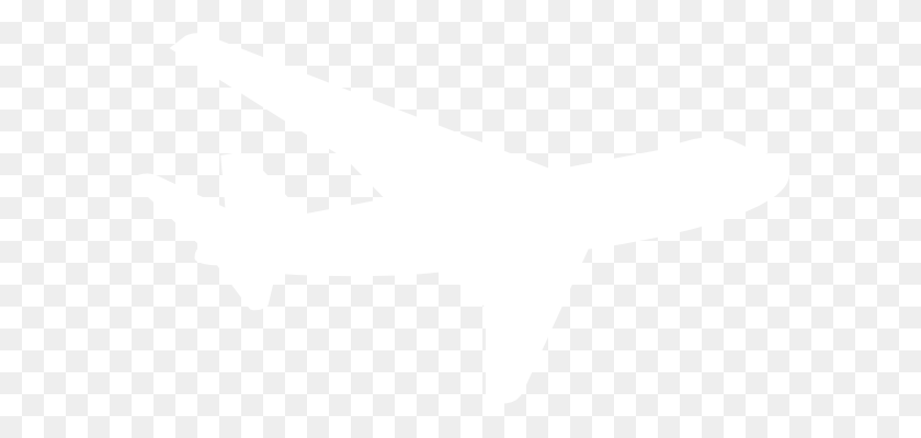 600x340 Самолет Silhouteete Белые Картинки - Самолет Черно-Белый Клипарт