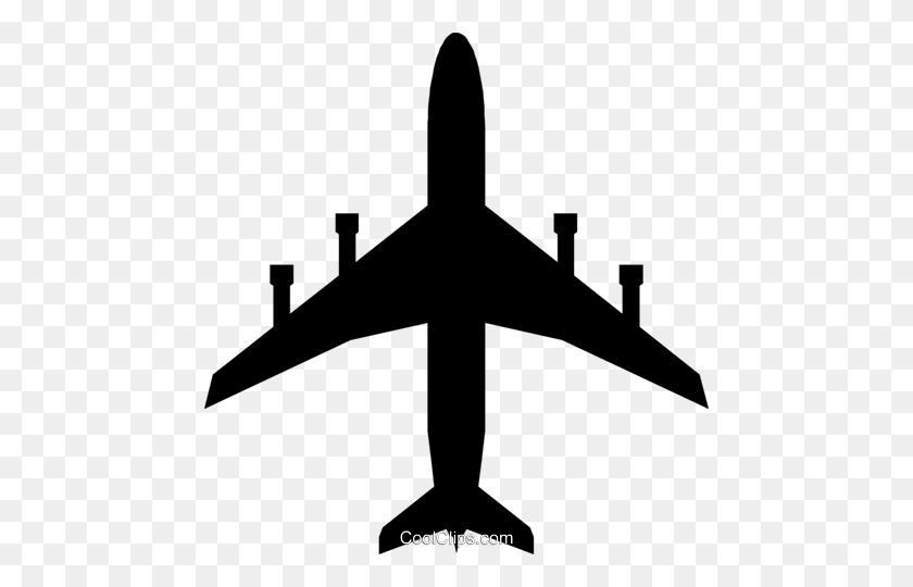 464x480 Airplane Symbol Royalty Free Vector Clip Art Illustration - Jet Clipart Black And White