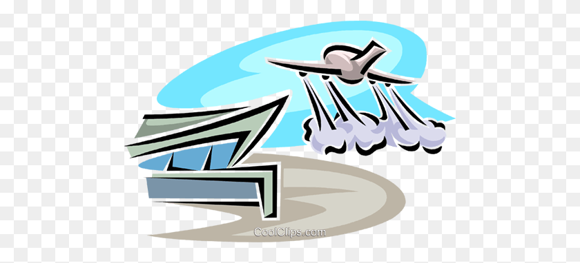 480x322 Airplane Taking Off Royalty Free Vector Clip Art Illustration - Airplane Taking Off Clipart