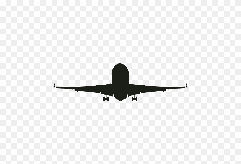 512x512 Airplane Taking Off Silhouette - Off White PNG