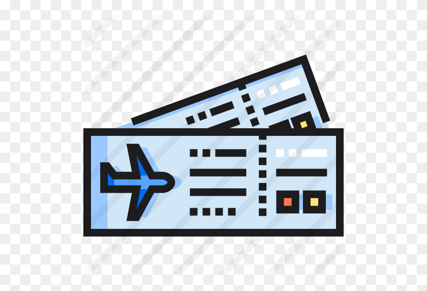 512x512 Airplane Ticket - Airline Ticket Clipart