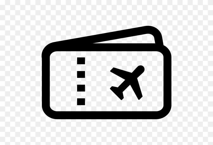 512x512 Значок Билет На Самолет Png - Авиабилет Клипарт