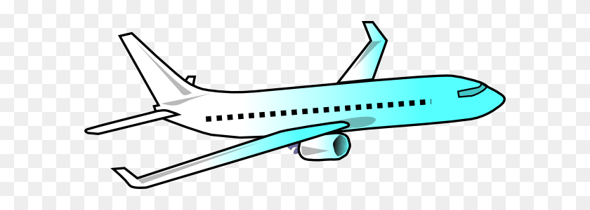 600x240 Airplane Vector Cliparts - Plane Clipart Black And White