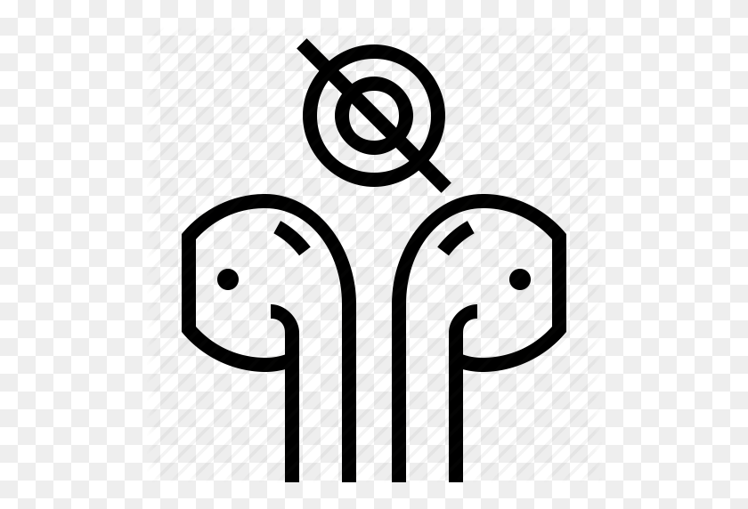 Airpods, Apple, Headphones, Music, Mute, No Sound, Yumminky Icon - Apple Music Icon PNG