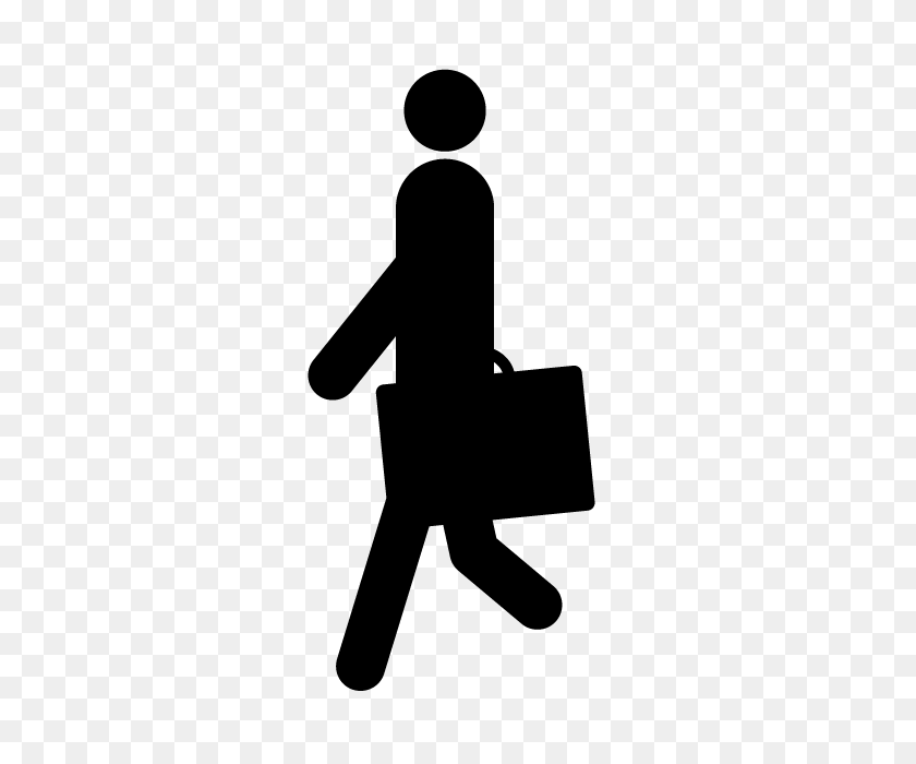 640x640 Airport Businessman Free Icon Clip Art Material - Airport Clipart Black And White
