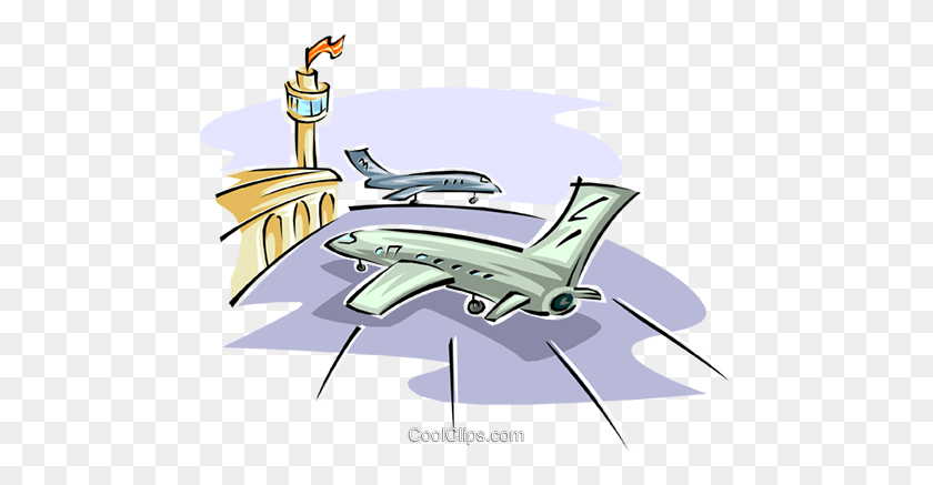 480x377 Aeropuerto Royalty Free Vector Clipart Illustration - Airport Clipart
