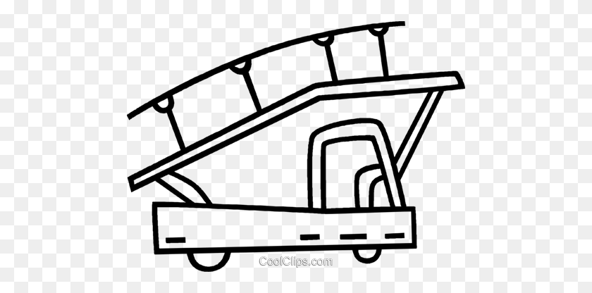 480x356 Airport Truck With Stairs Royalty Free Vector Clip Art - Airport Clipart Black And White