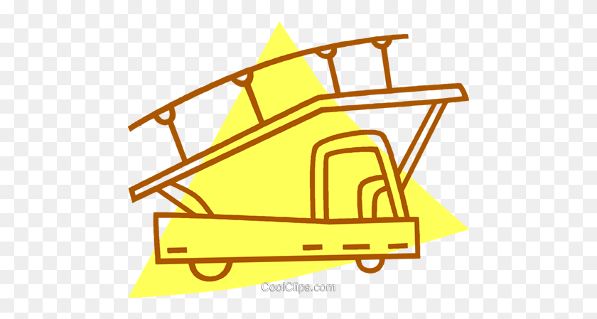 480x389 Airport Truck With Stairs Royalty Free Vector Clip Art - Bulldozer Clipart Free