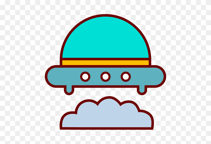 512x512 Airship, Alien Spacecraft, Aliens Icon With Png And Vector Format - Alien Spaceship Clipart