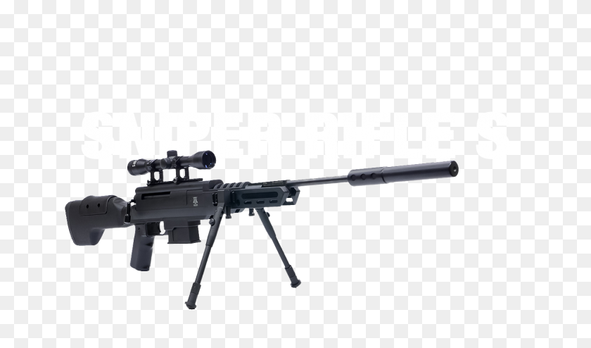 1400x780 Airsoft Sniper Rifle With Scope And Bipod - Sniper PNG