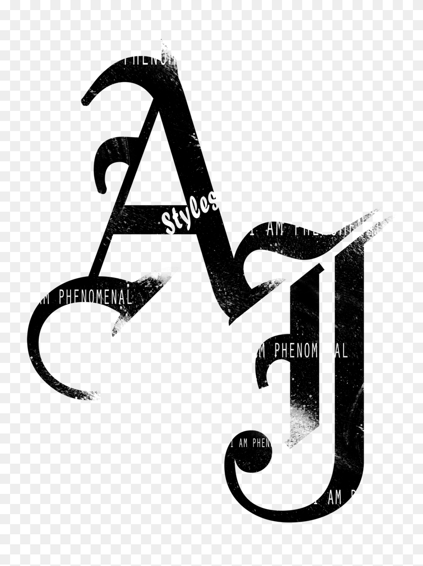 752x1063 Черный Логотип Aj Styles Png - Логотип Aj Styles Png