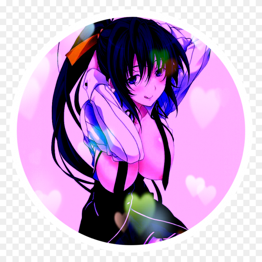 854x854 Akeno Dxd Anime Icon Freetoedit - Anime Icon PNG