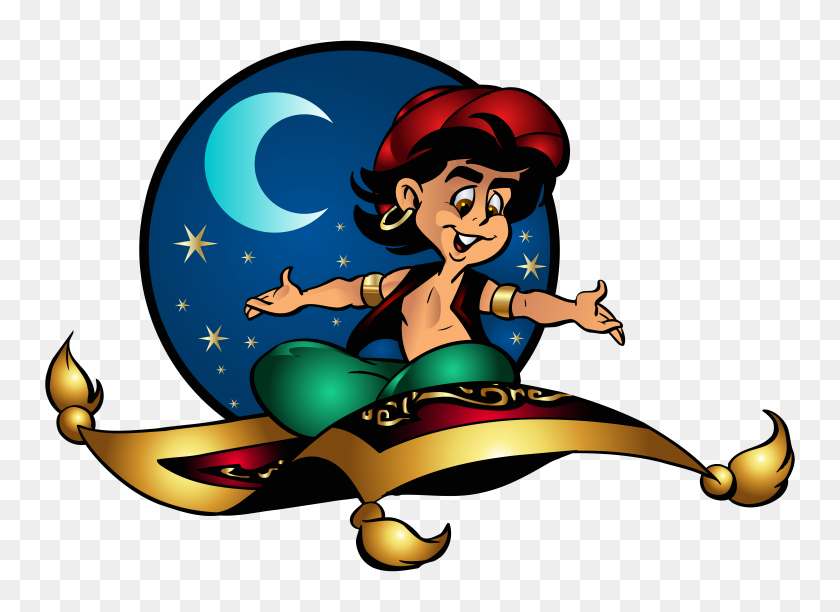 6275x4446 Aladdin And Flying Carpet Cartoon Png Clipart Gallery - Magic Carpet Clipart