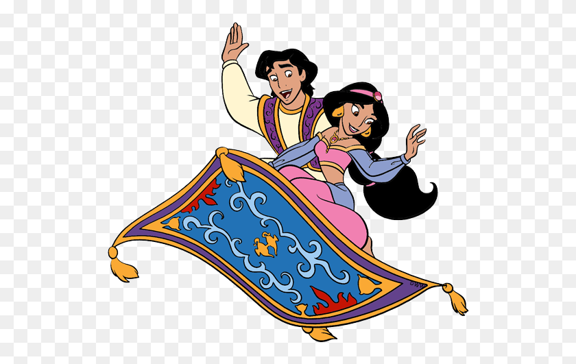 530x471 Aladdin Y Jasmine De Imágenes Prediseñadas De Imágenes Prediseñadas De Disney En Abundancia - Alfombra De Imágenes Prediseñadas