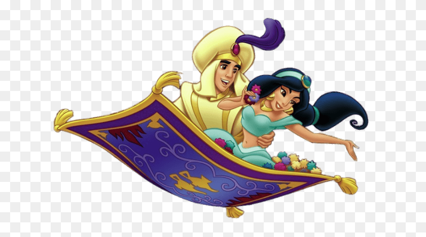 631x409 Aladdin And Jasmine On The Magic Carpet Transparent Png - Jasmine PNG