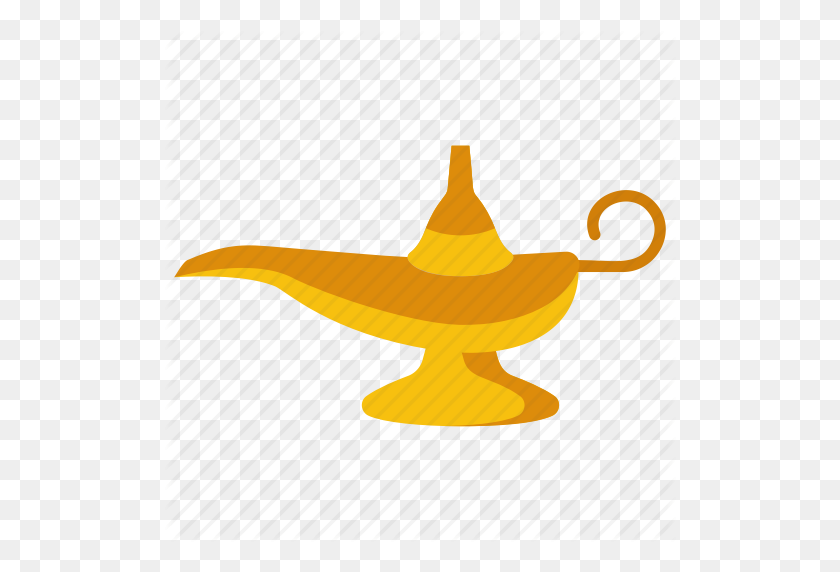 512x512 Aladdin L Fairy Tale, Genie L Magic L Metallic Lamp Icon - Genie Lamp PNG