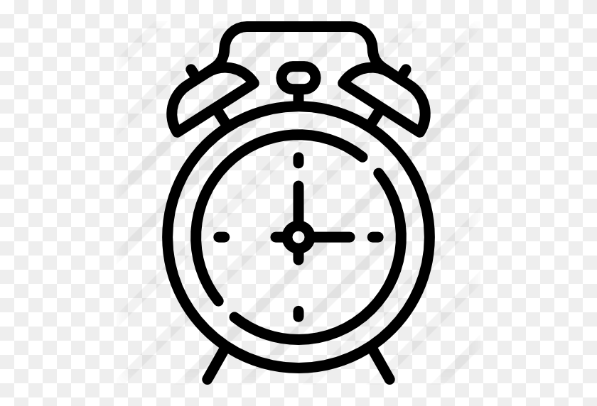 512x512 Alarm Clock - Alarm Clock Clipart Black And White