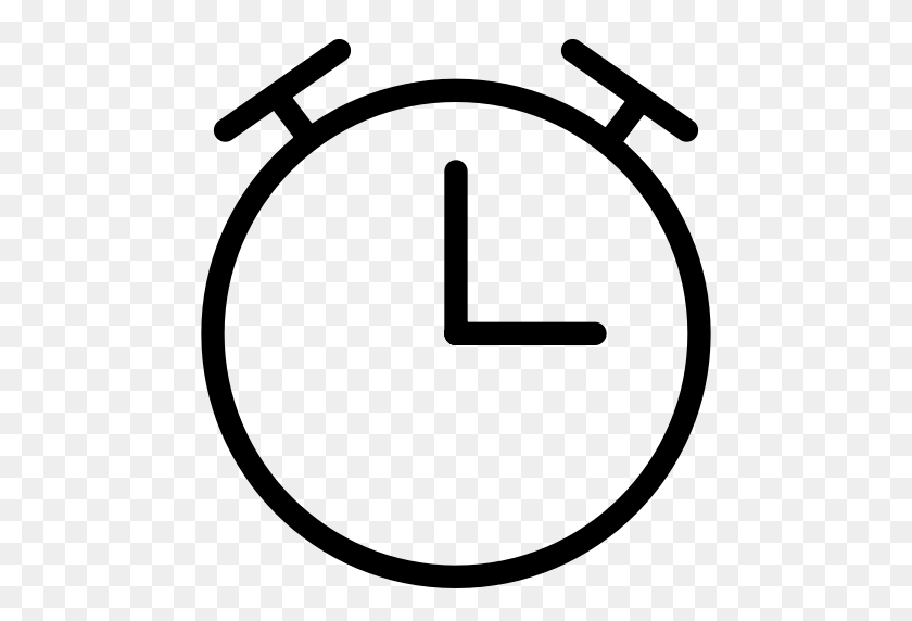 512x512 Reloj Despertador, Reloj Analógico, Icono De Reloj Con Formato Png Y Vector - Despertador Clipart Blanco Y Negro
