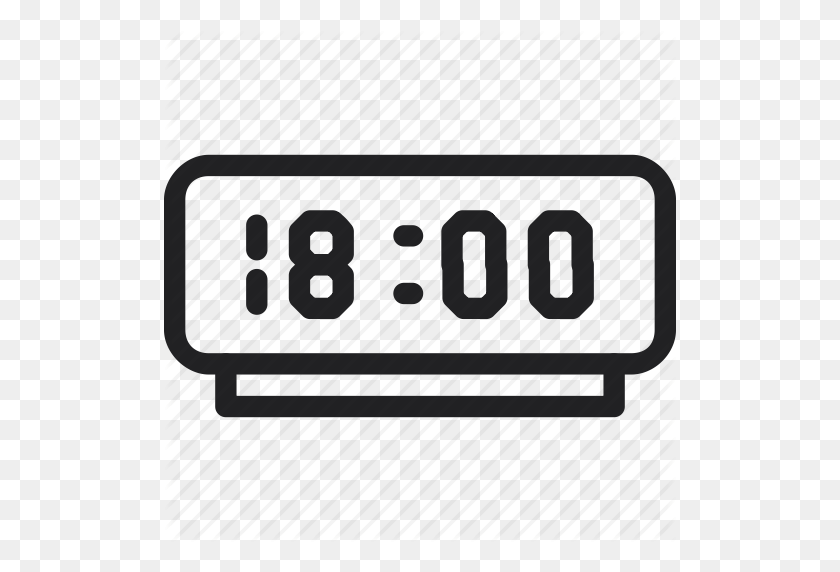 512x512 Alarm Clock, Bedside Clock, Clock, Digital Clock, Flip Clock - Digital Clock PNG