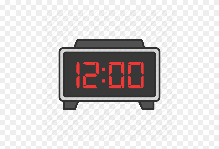 512x512 Alarm Clock, Clock, Digital Clock, Midnight Icon - Digital Clock PNG
