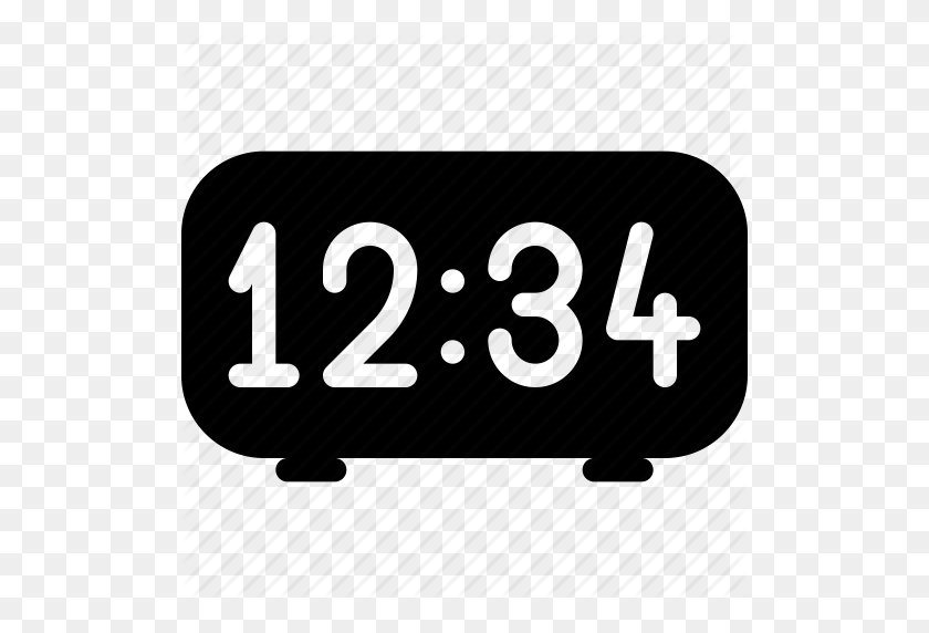 512x512 Alarma, Reloj, Digital, Hora, Icono De Reloj - Reloj Digital Png
