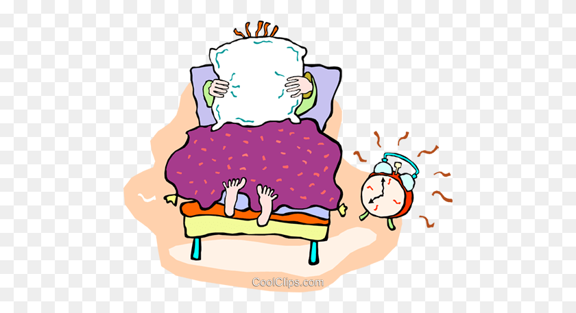 480x397 Alarm Clock Going Off In The Morning Royalty Free Vector Clip Art - Morning Clipart