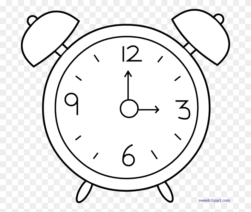 700x650 Alarm Clock Lineart Clip Art - Alarm Clipart