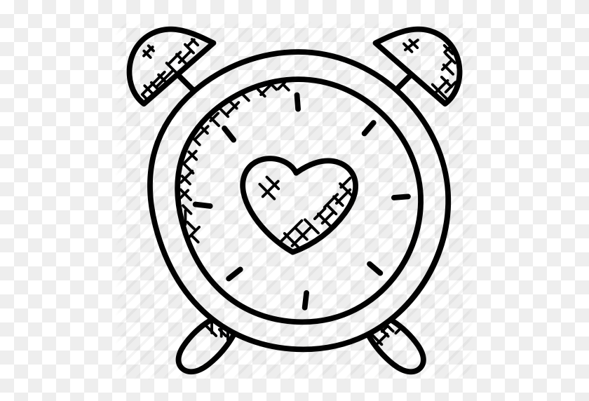 512x512 Alarm, Clock, Lovely Time, Romantic Time, Time Icon - Alarm Clock Clipart Black And White