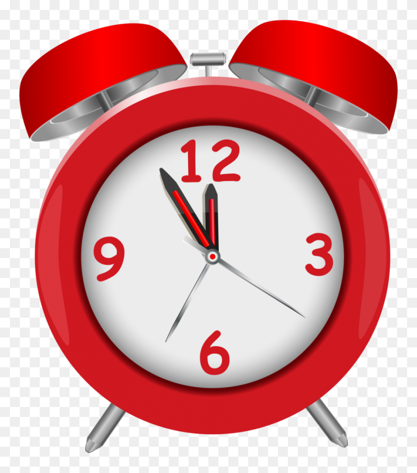 894x1024 Alarm Clock Red Png Clip Art Clipart - Movie Time Clipart