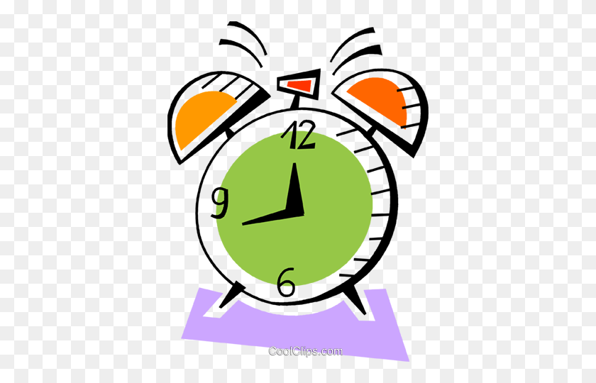 368x480 Alarm Clocks Royalty Free Vector Clip Art Illustration - Alarm Clipart