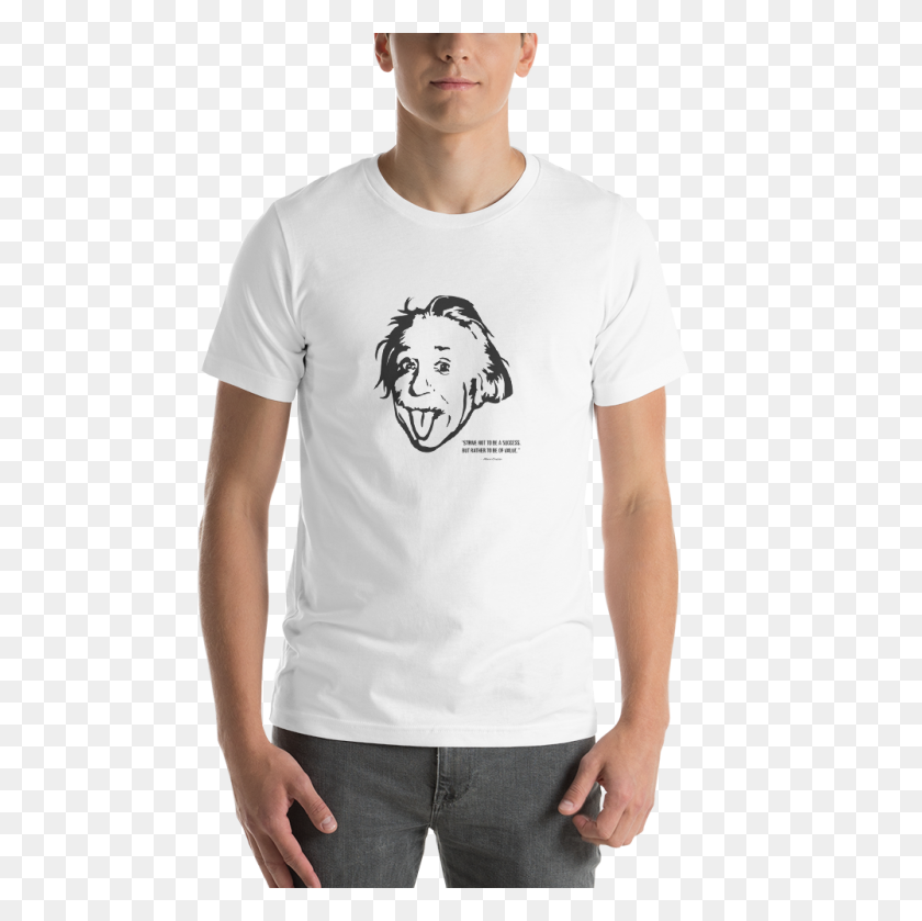 1000x1000 Camiseta Unisex De Manga Corta De Albert Einstein - Albert Einstein Png