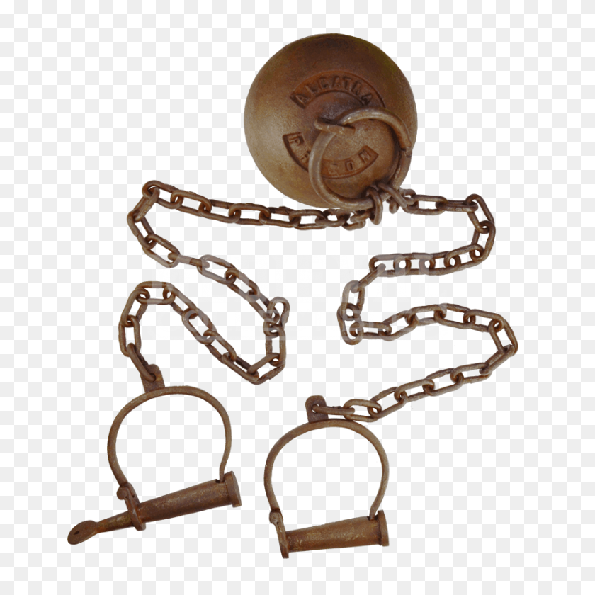 850x850 Alcatraz Prison Iron Ball And Chain - Ball And Chain PNG