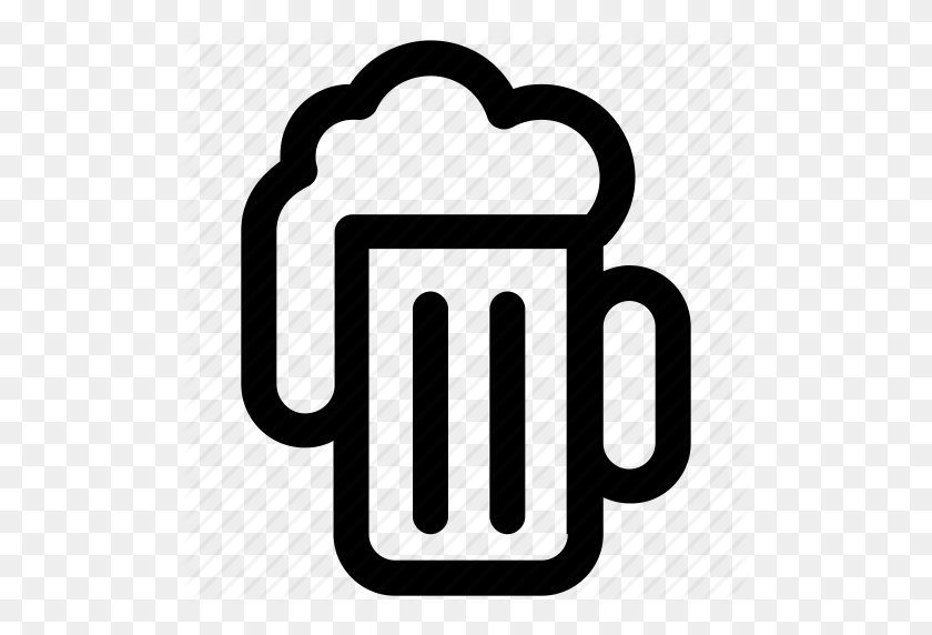 512x512 Alcohol, Alcohol Drink, Ale, Ale Beer, Beer, Drink Icon - Beer Black And White Clipart