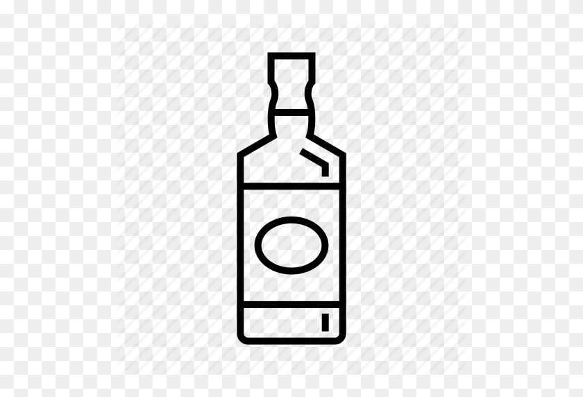512x512 Alcohol, American Whisky, Beverage, Bourbon, Drink, Liquor Bottle Icon - Rum Bottle Clipart