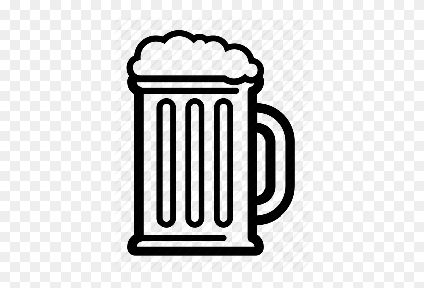 394x512 Alcohol, Bar, Beer, Beer Mug, Foamy, Mug, Mug Of Beer Icon - Beer Mug Clip Art Black And White