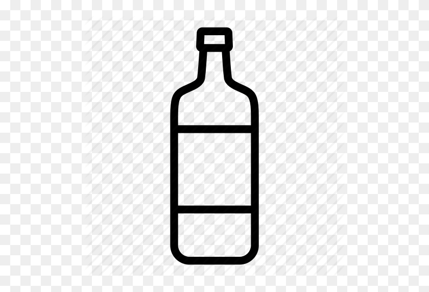 512x512 Иконка Водка, Алкоголь, Бар, Бутылка, Напиток - Бутылка Водки Клипарт