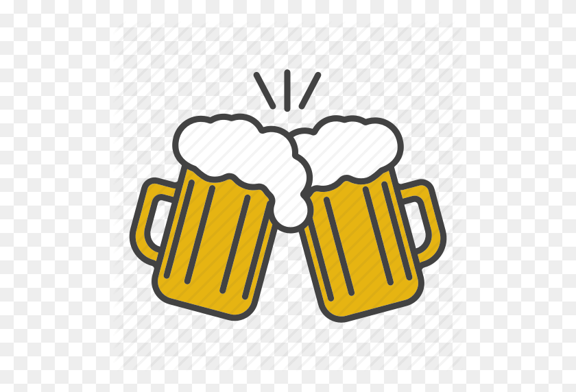 512x512 Alcohol, Cerveza, Jarra De Cerveza, Saludos, Ele, Vaso, Icono De Brindis - Icono De Cerveza Png