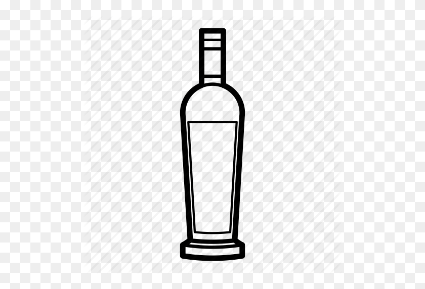 512x512 Alcohol, Bebida, Botella, Bebida, Bebidas, Ron, Icono De Botella De Ron - Imágenes Prediseñadas De Alcohol En Blanco Y Negro