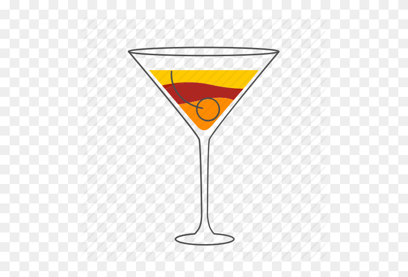512x512 Alcohol, Beverage, Cocktail, Drink, Manhattan Icon - Cocktails PNG