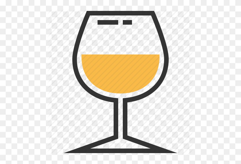 512x512 Алкоголь, Напиток, Напиток, Стекло, Белый, Значок Вино - Белое Вино Png