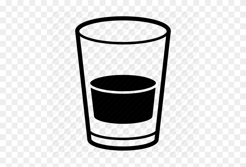 512x512 Alcohol, Beverage, Drink, Shot Glass, Whiskey, Whiskey Glass - Vodka Clipart